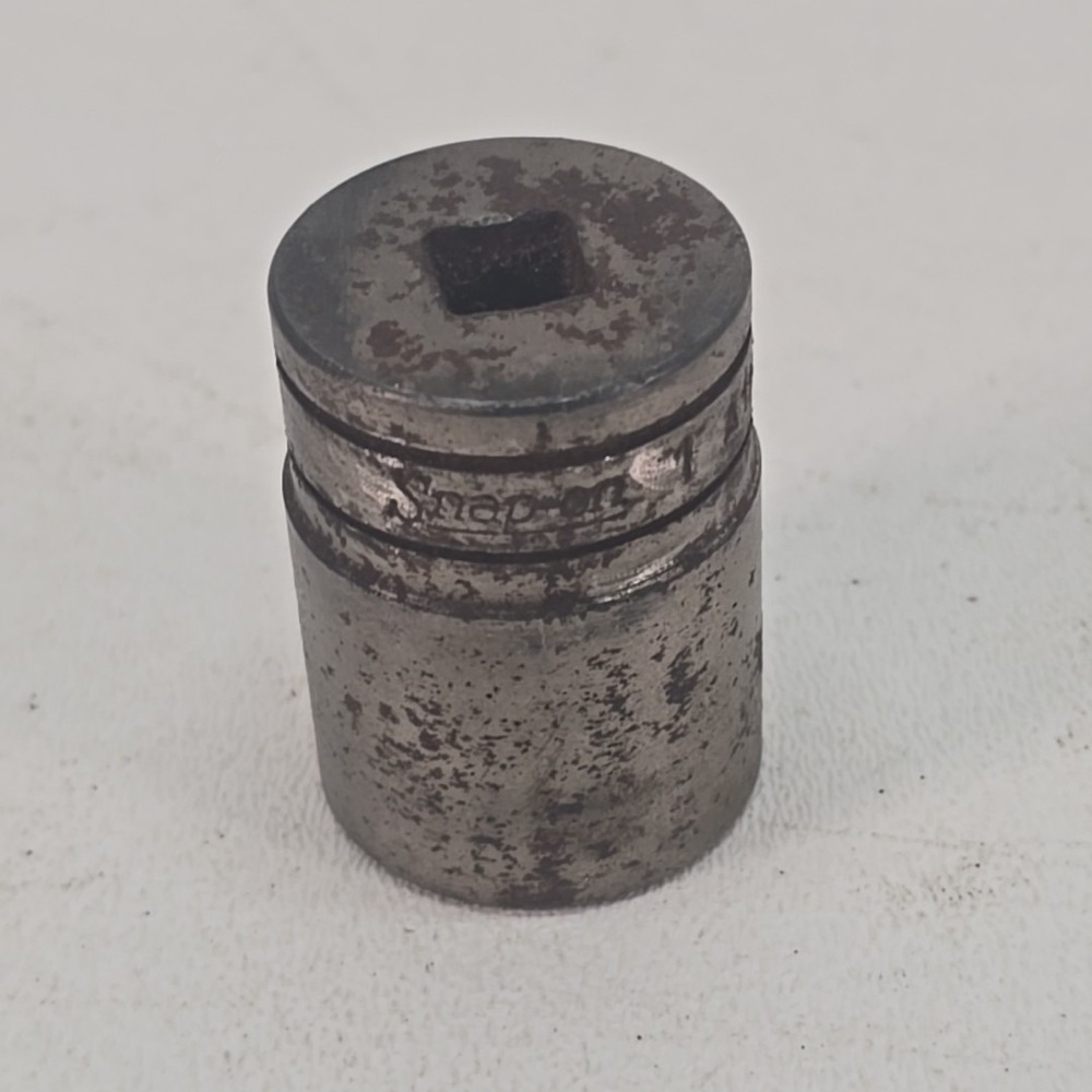 Snap-on A116 3/8" Drive 1" SAE‎ 6 Point Shallow Chrome Socket